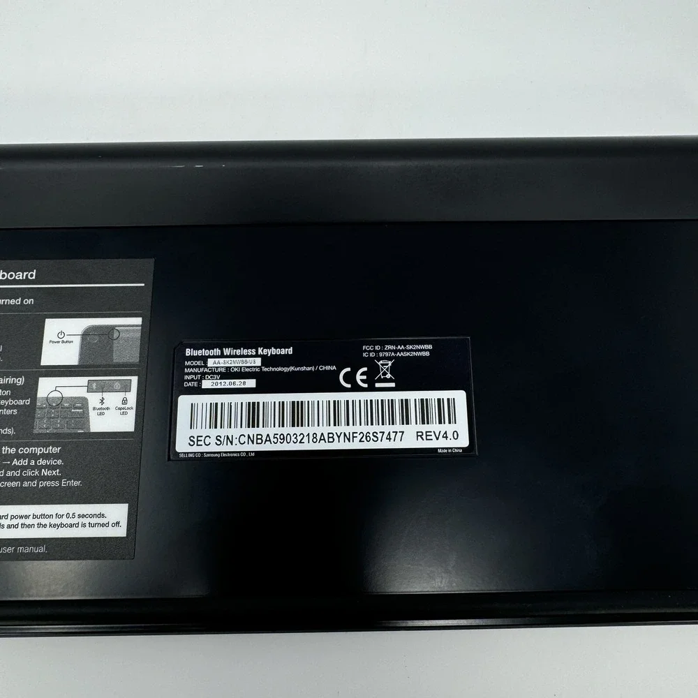 Samsung AA-SK2NWBB AA-SK2NWBB/US‎ Wireless Bluetooth Keyboard
